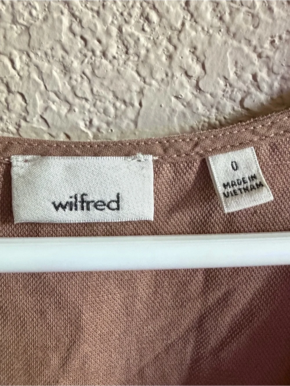 Wilfred Aritzia Women Size 0 Brax Linen Blend‎ Jumpsuit Wrap Top Nutmeg Wide Leg